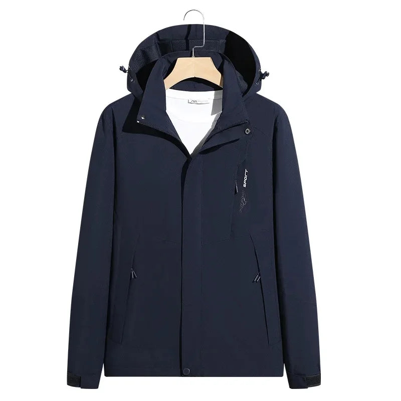SUENTA Unisex-Skijacke Modische Wandern Skifahren Wind Schützt Dunkelblau