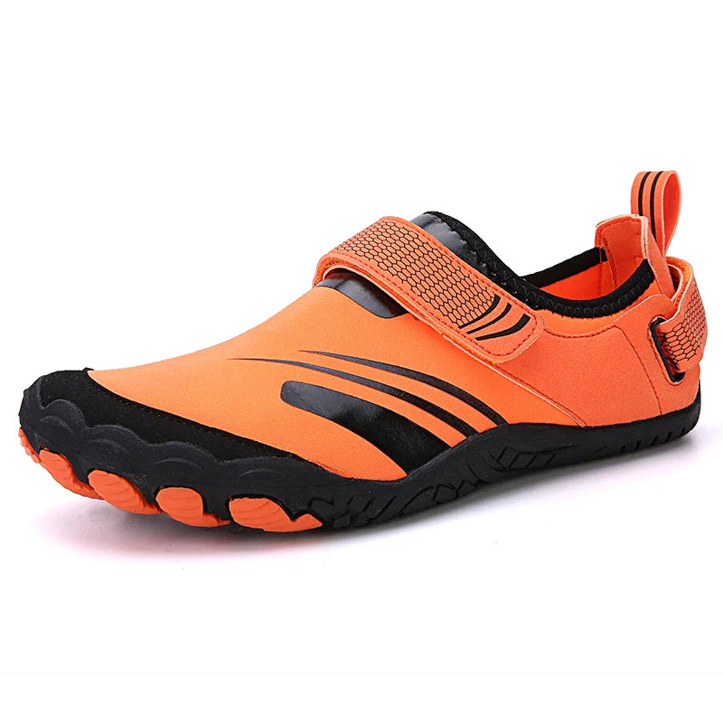 SUENTA Unisex Barfußschuhe Rutschfest Wasserdichte Strand Orange 1