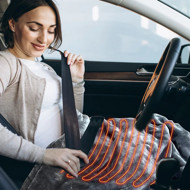 SUENTA Elektrische Decke Für Auto Mit Timer Und 9 Stufen - Heizdecke
