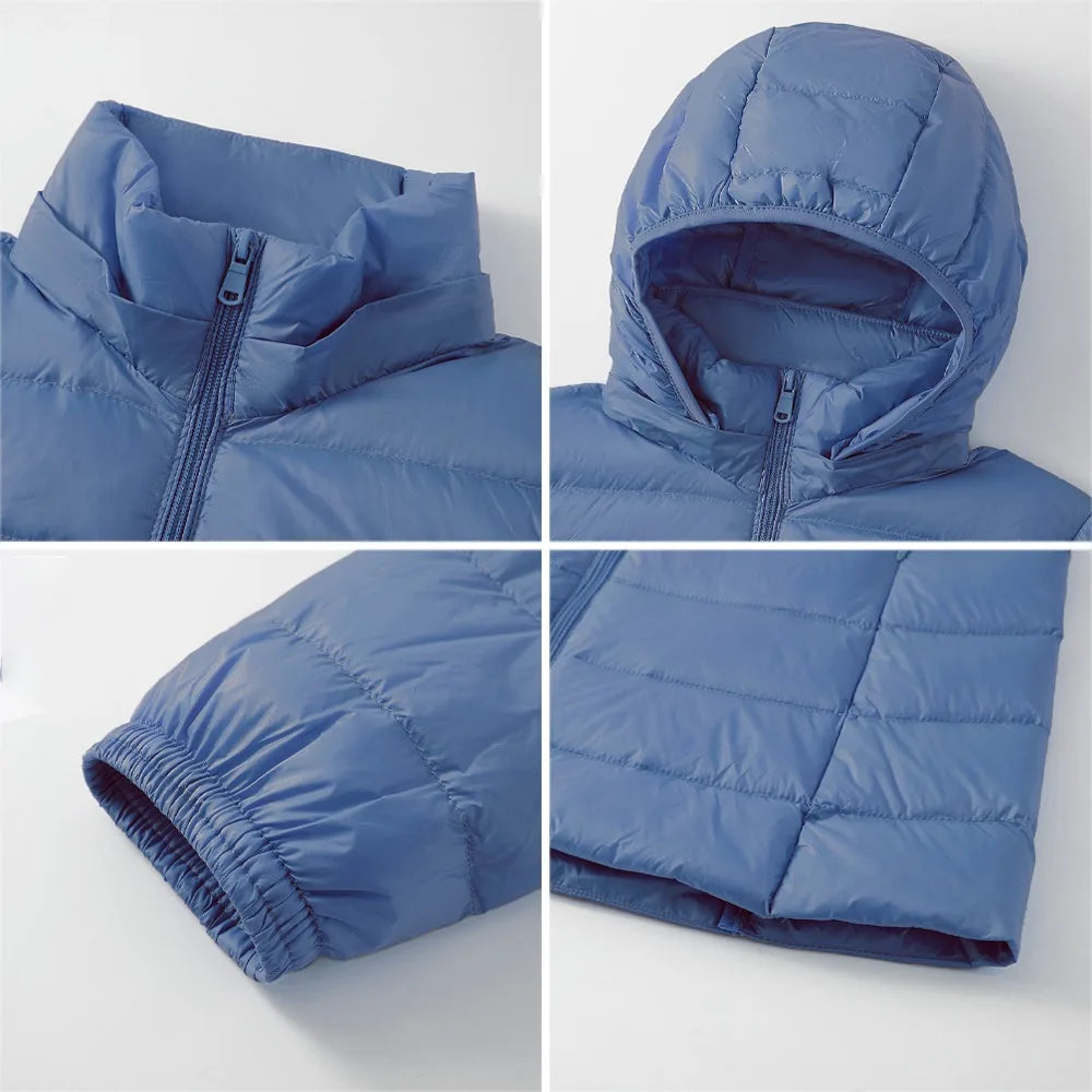 SUENTA Flames Damen Daunenjacke - Warm und Zeitlos mit Kapuze