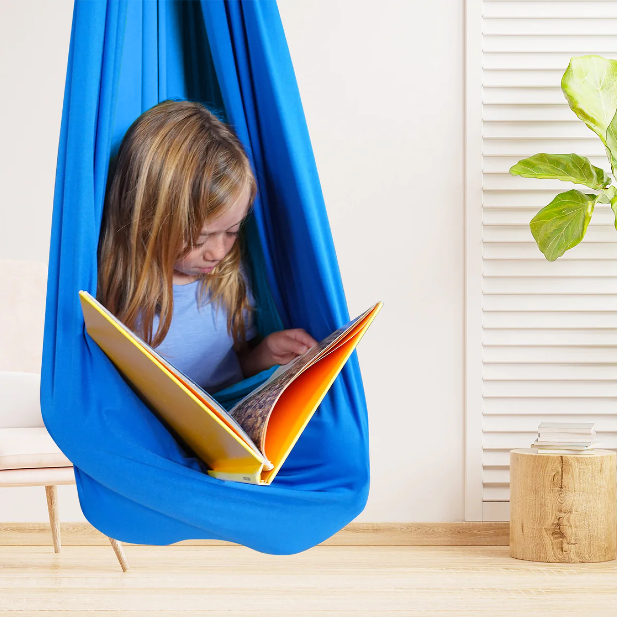 SUENTA Sensorische Kinderhängematte Beruhigung Und Entspannung Blau