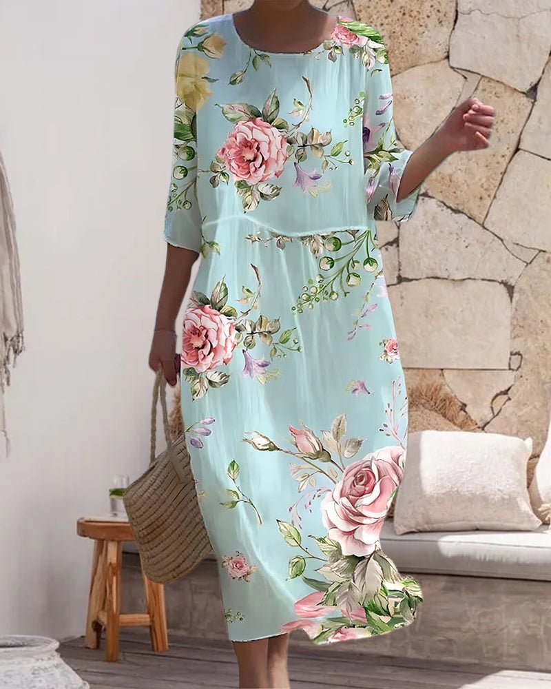 SUENTA Damure | Blumenkleid für Damen – Romantischer Print, elegante Silhouette & raffinierter Stil