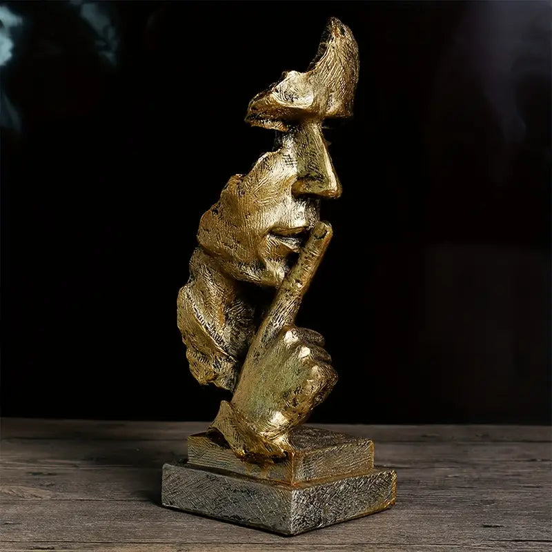 SUENTA Mann Nachdenkliche abstrakte Statue zur ruhigen Besinnung Der stille Mann