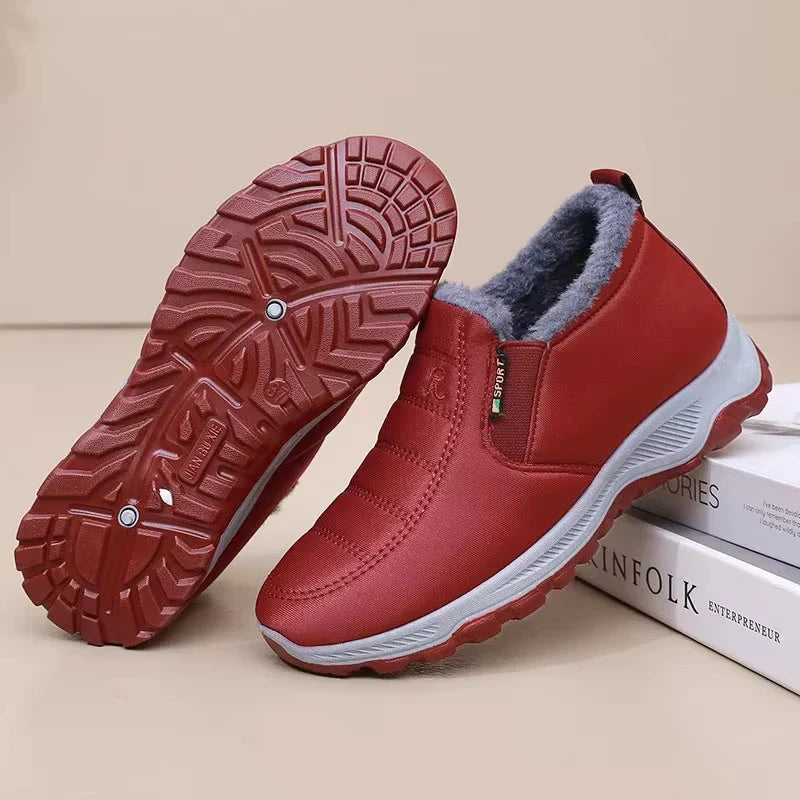 SUENTA Modische Schlupf-Winterstiefel für Damen | Mit Reißverschluss - Winterstiefel