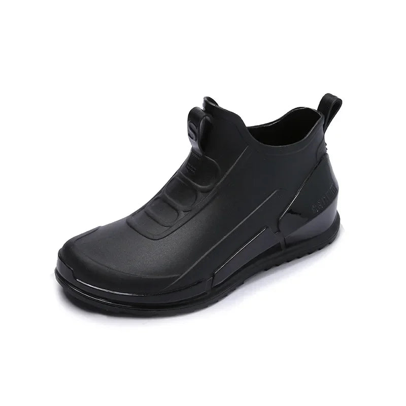 SUENTA Damen Wasserdichte Gummistiefel Reinschlüpfen Trocknen - Winterstiefel Schwarz