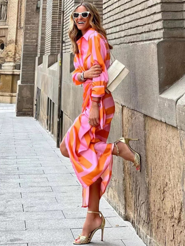 SUENTA Damen Wickelkleid – Elegantes Kleid mit 3/4-Ärmeln für Viele Anlässe