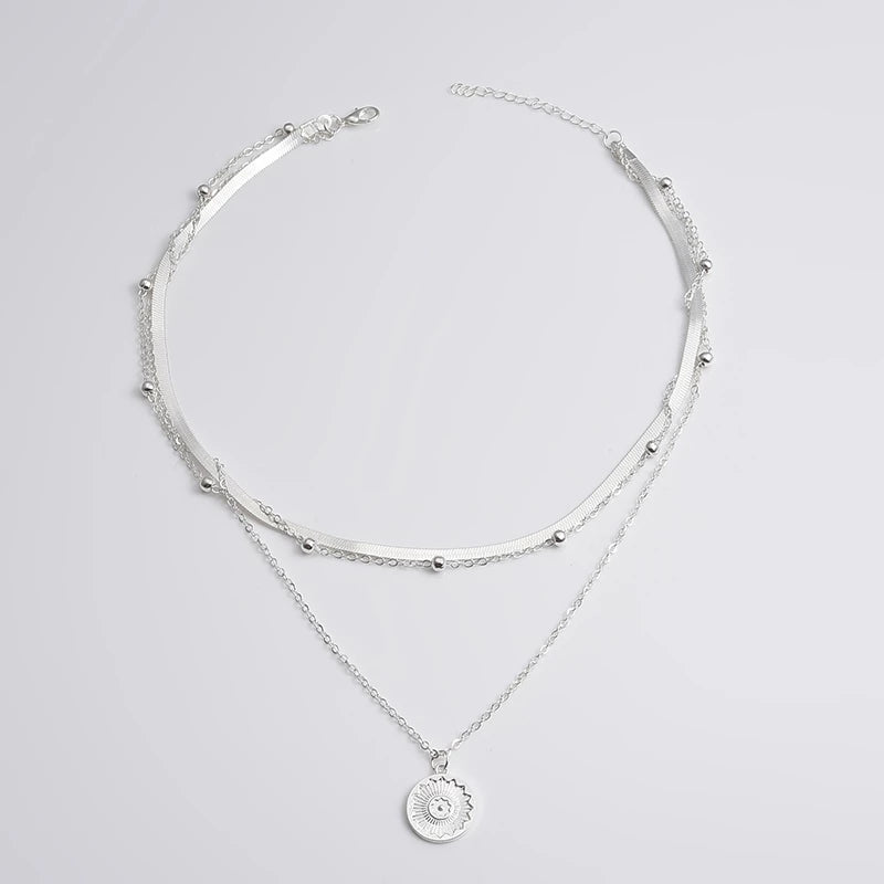 SUENTA Halskette Aufwendiges Design Glänzendes Aussehen Eleganz Raffinesse