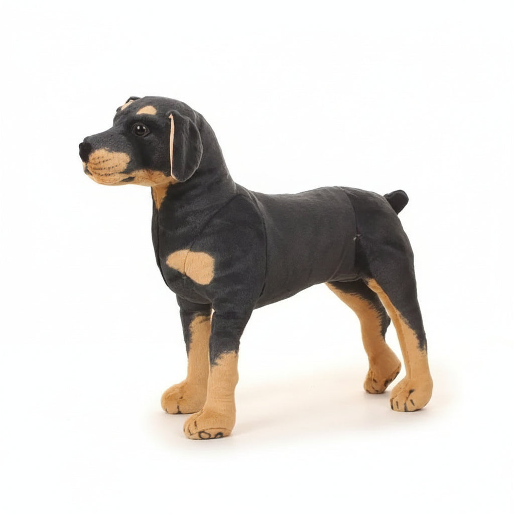 SUENTA Simulations Schwarzer Hund Plüschtier Detailtreue Realistischen Aussehen Default