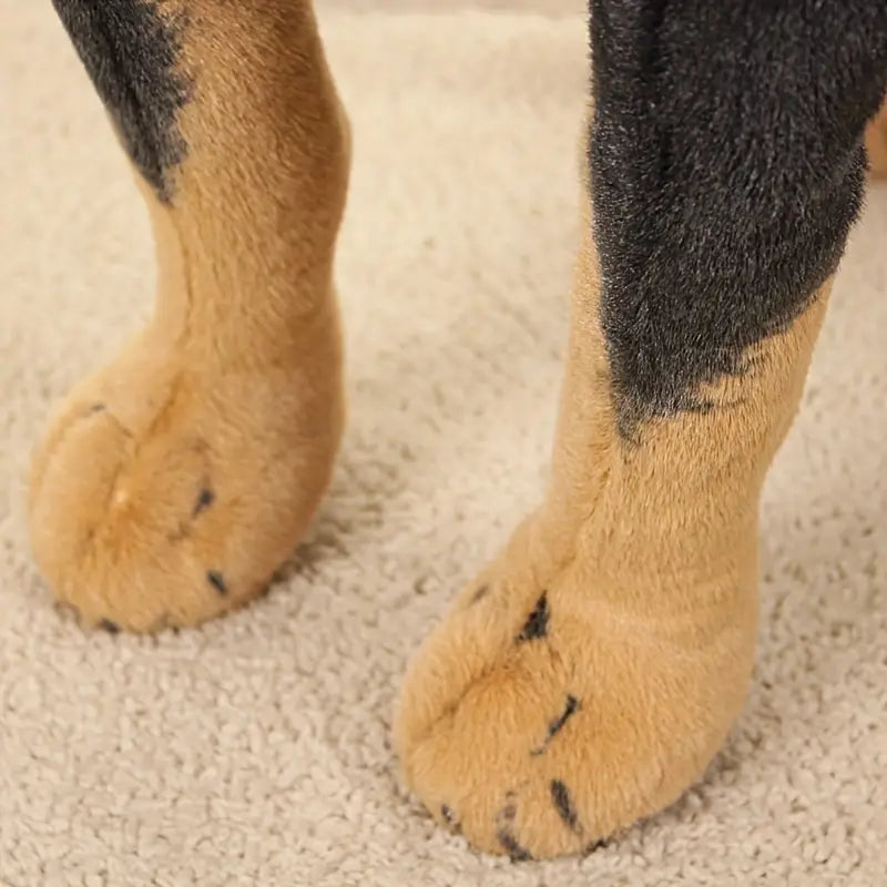 SUENTA Simulations Schwarzer Hund Plüschtier Detailtreue Realistischen Aussehen