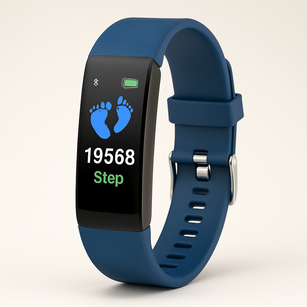 SUENTA Senior-Smartwatch Gesundheits-Tracker-Funktionen LED-Display Blau