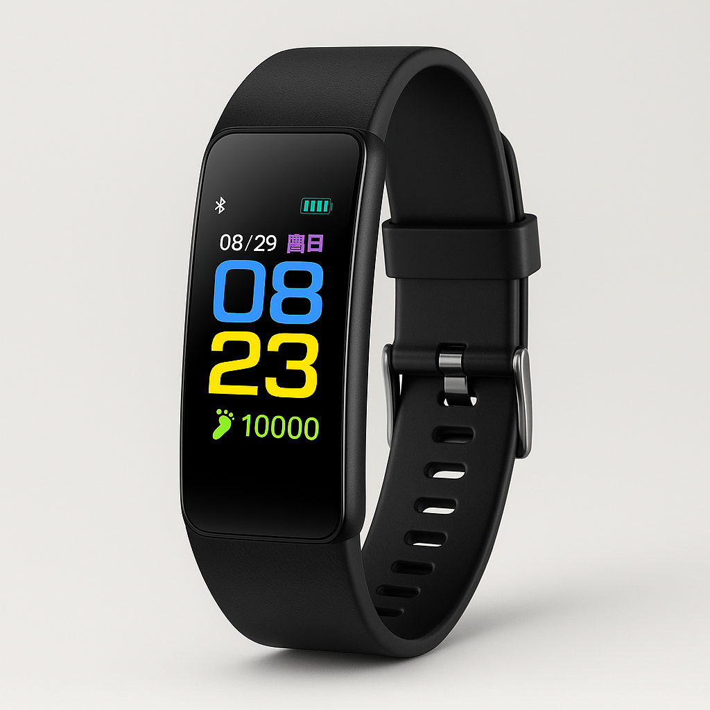 SUENTA Senior-Smartwatch Gesundheits-Tracker-Funktionen LED-Display Schwarz