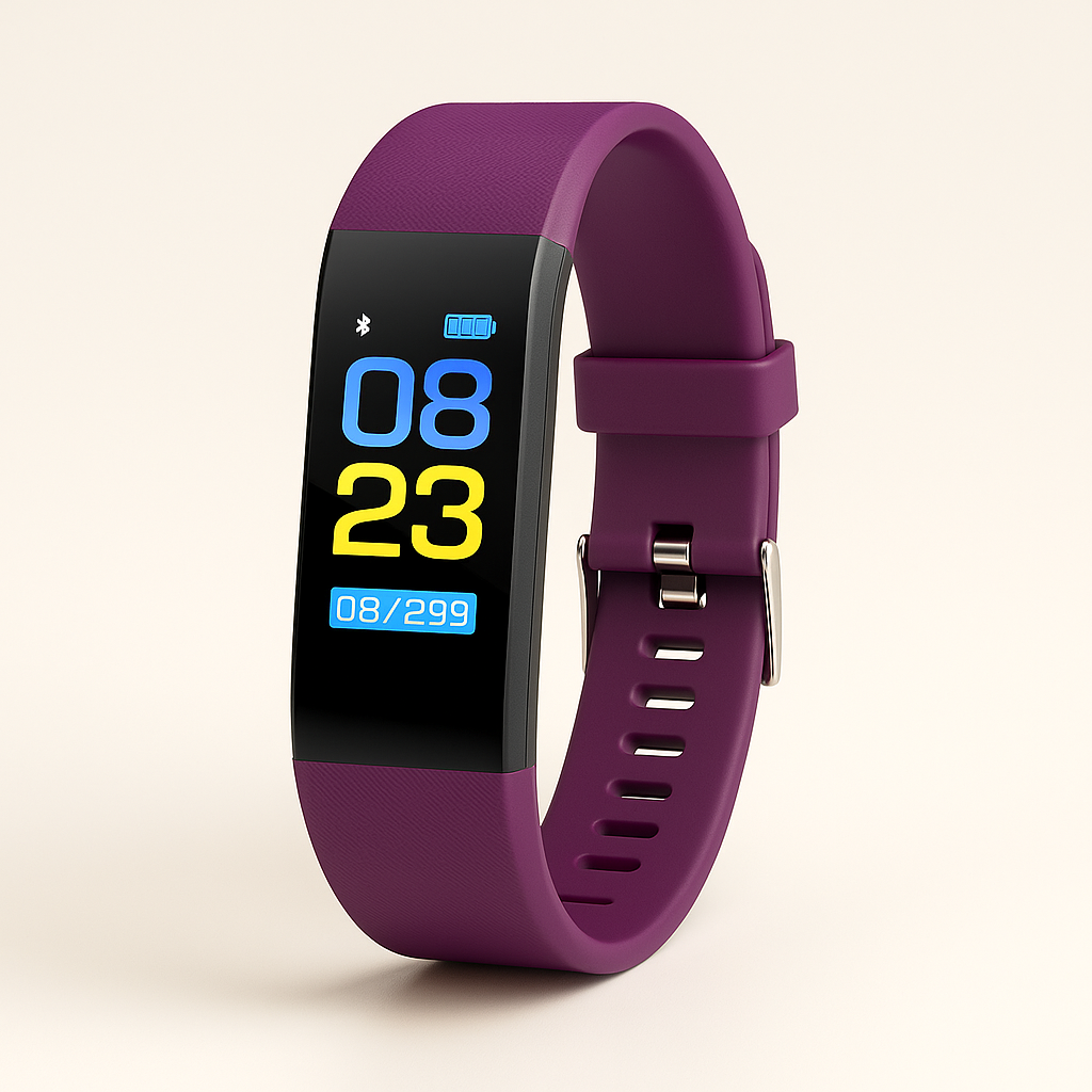 SUENTA Senior-Smartwatch Gesundheits-Tracker-Funktionen LED-Display Lila