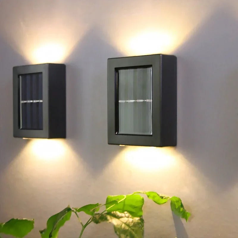 SUENTA SolarGlow - LED Solar Wandlampen – Kabellos, Wetterfest & Stimmungsvolles Licht für Außenbereiche