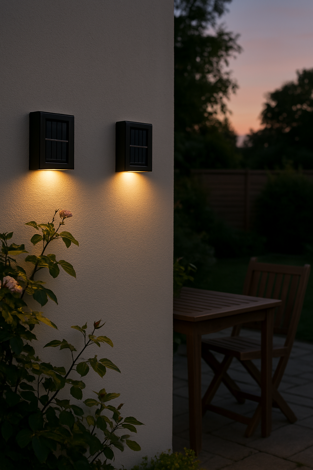 SUENTA SolarGlow - LED Solar Wandlampen – Kabellos, Wetterfest & Stimmungsvolles Licht für Außenbereiche
