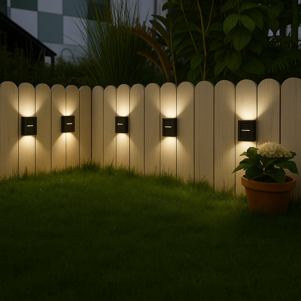SUENTA SolarGlow - LED Solar Wandlampen – Kabellos, Wetterfest & Stimmungsvolles Licht für Außenbereiche