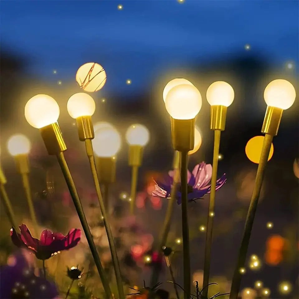 SUENTA Solar Glühwürmchen Gartenlichter 6 Stück (Warm-Weiß)