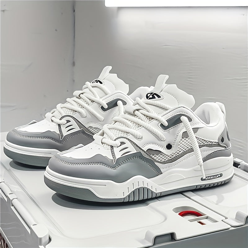 SUENTA Herren Sneaker Sommer Leichte und Bequeme Freizeitschuhe Für Warme Tage Grau