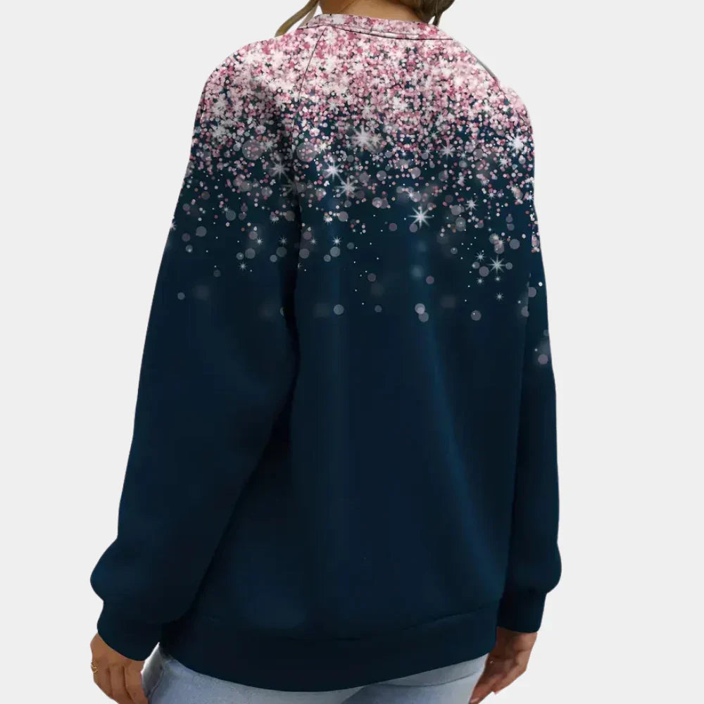 Chāme | Women's Christmas Sweater with Sparkling Star Pattern