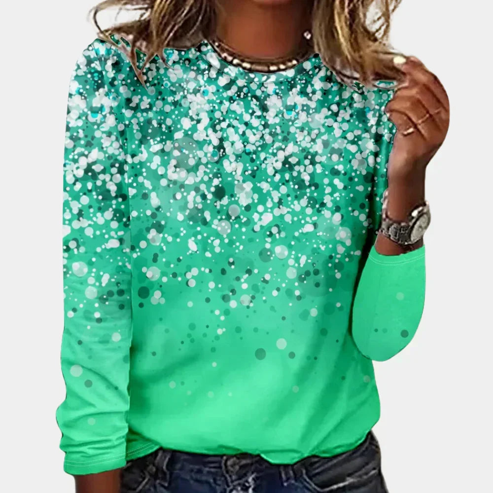 Chāme | Women's Christmas Sweater with Sparkling Star Pattern