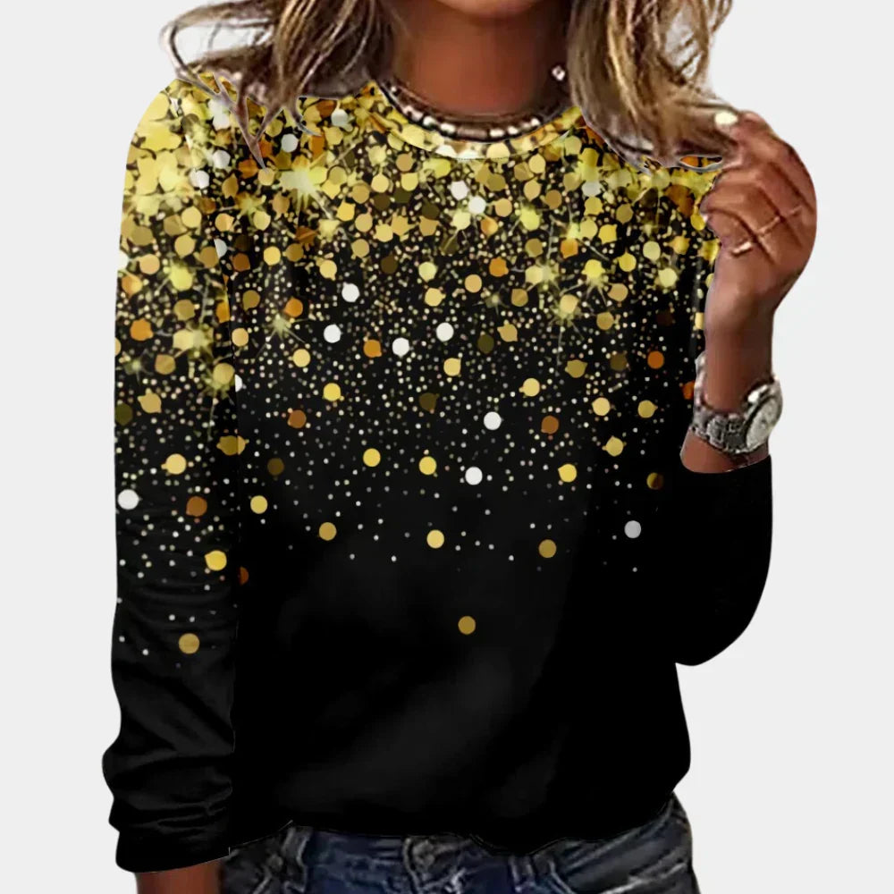Chāme | Women's Christmas Sweater with Sparkling Star Pattern