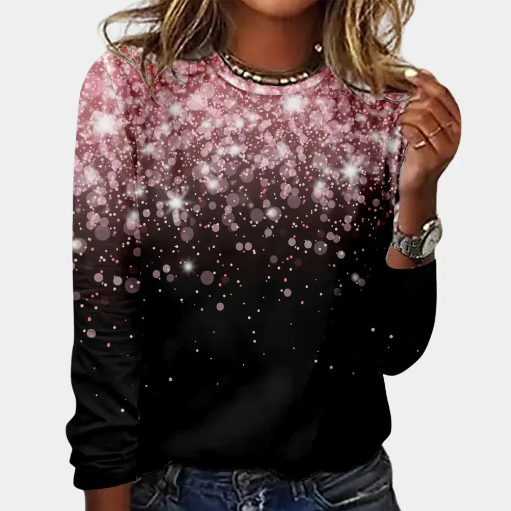 Chāme | Women's Christmas Sweater with Sparkling Star Pattern