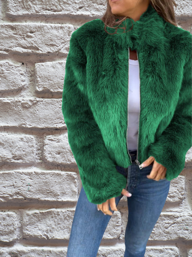 SUENTA Damen Warmer Herbstmantel - Warm Und Gemütlich Grün