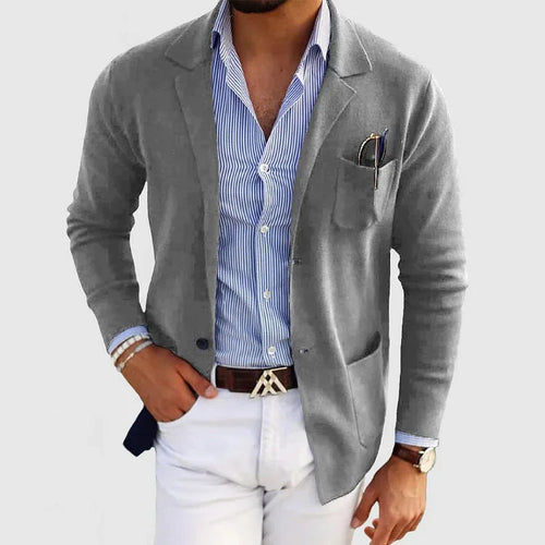 SUENTA Stelvio | Stilvoller Herrenblazer mit lässigen Details Grau