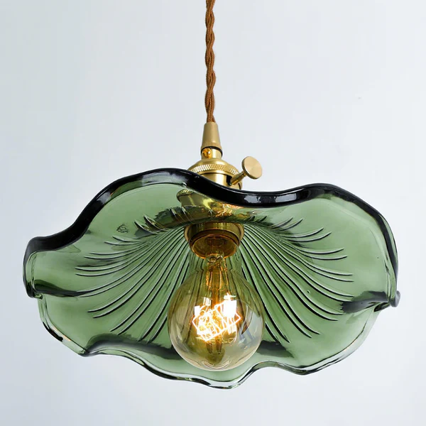SUENTA Stilvolle Hibiskusblüten-Lampe Blumen Glas LED Pendelleuchten
