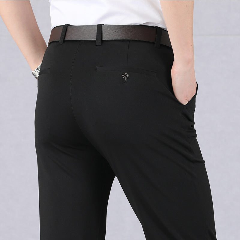 SUENTA Herren Stretchhose Schlanker Stil Ultimativer Komfort Schwarz