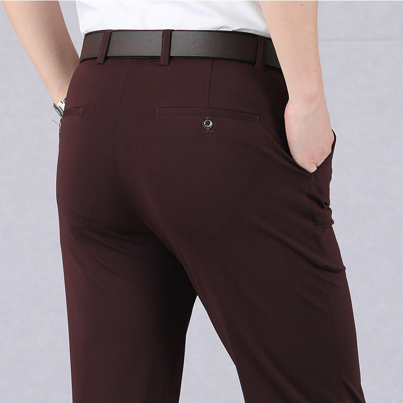 SUENTA Herren Stretchhose Schlanker Stil Ultimativer Komfort Rot