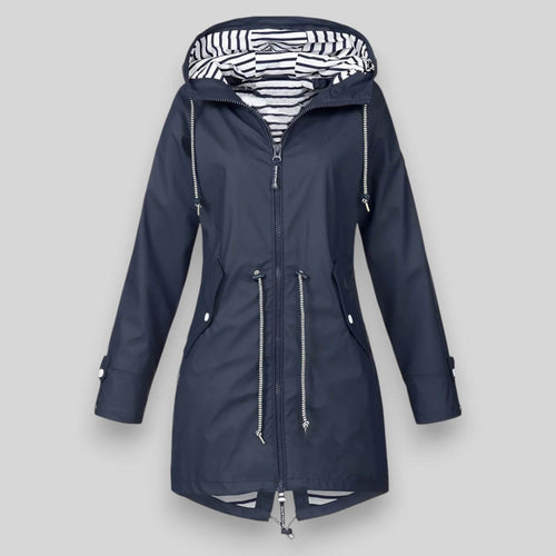 SUENTA Damen Wasserdichte Damenjacke Wetterfestigkeit Wind Regen Modernes Styling Dunkelblau