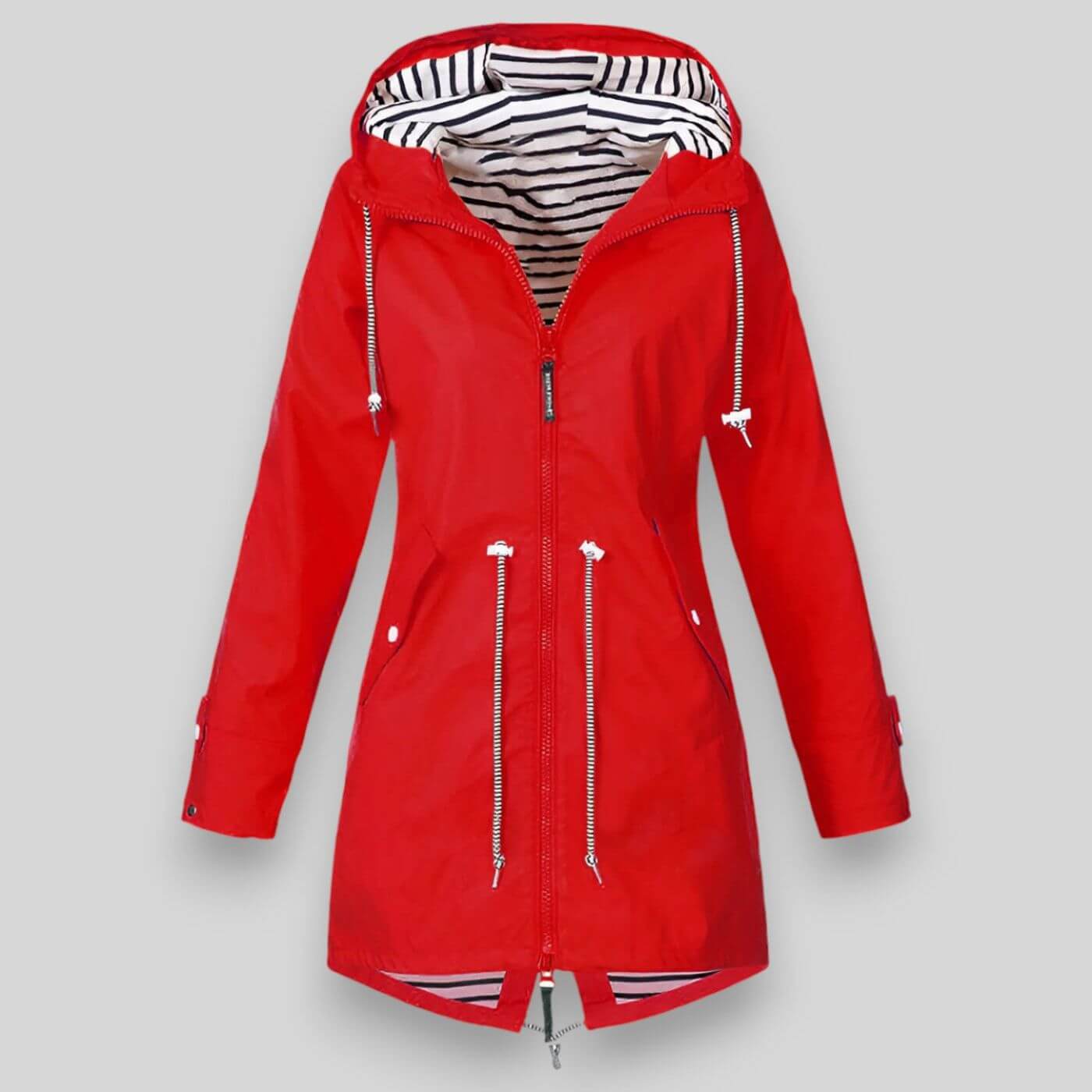 SUENTA Damen Wasserdichte Damenjacke Wetterfestigkeit Wind Regen Modernes Styling Rot