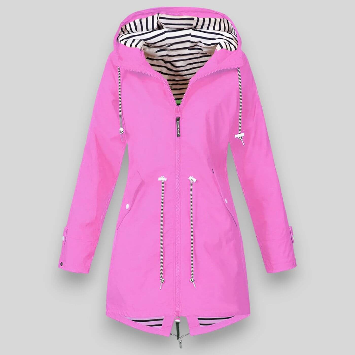 SUENTA Damen Wasserdichte Damenjacke Wetterfestigkeit Wind Regen Modernes Styling Rosa