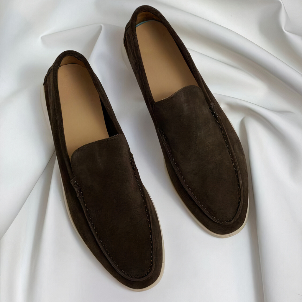 SUENTA Stilvolle, elegante Herren-Loafer für den Alltag Dunkelbraun