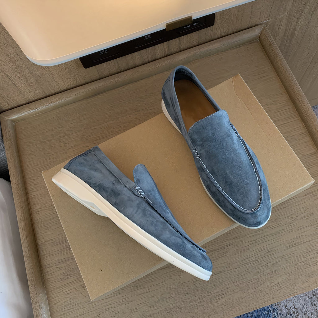 SUENTA Stilvolle, elegante Herren-Loafer für den Alltag Grau