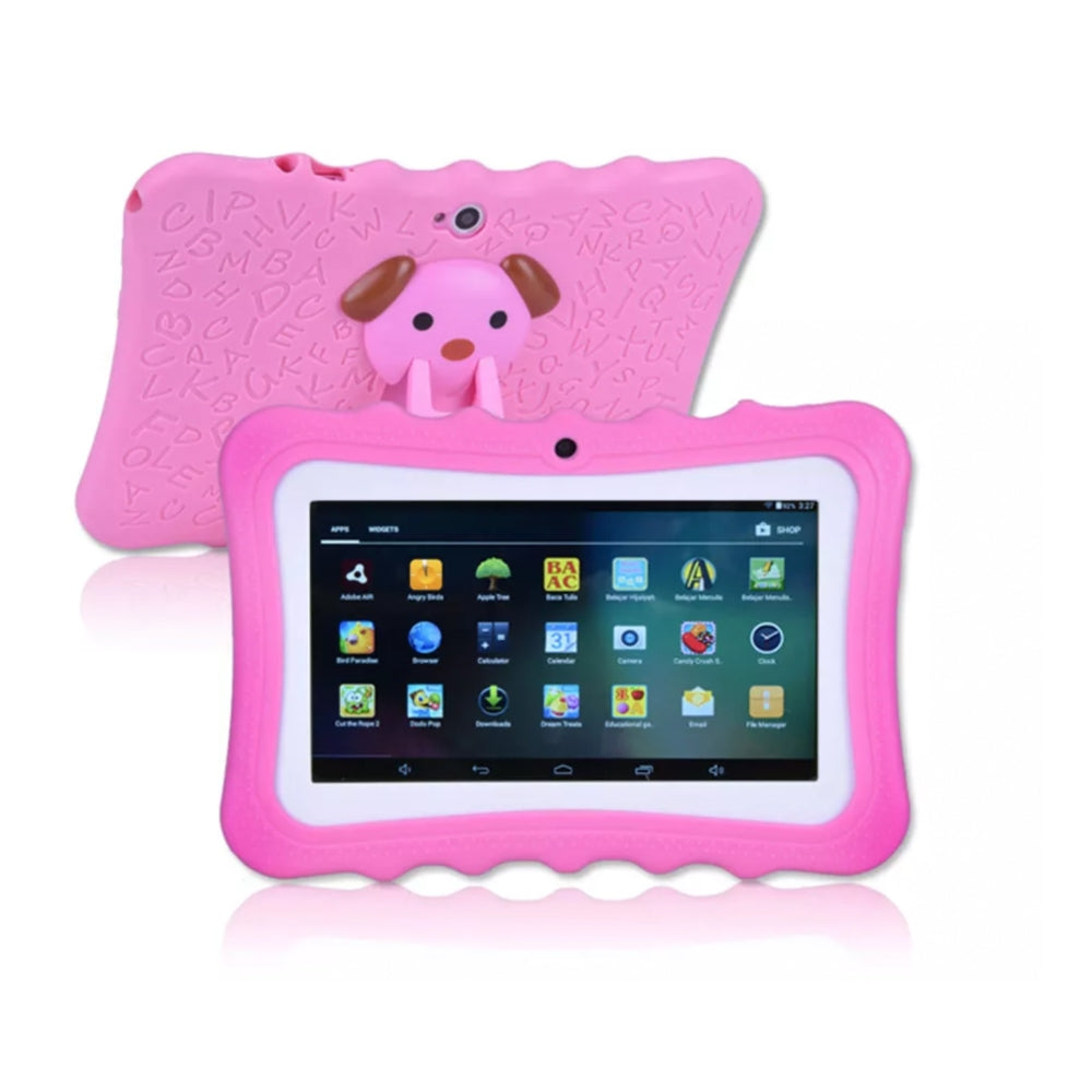 SUENTA Stoßfestes Kinder-Tablet SmartKid, 7-Zoll mit robuster Hülle Rosa