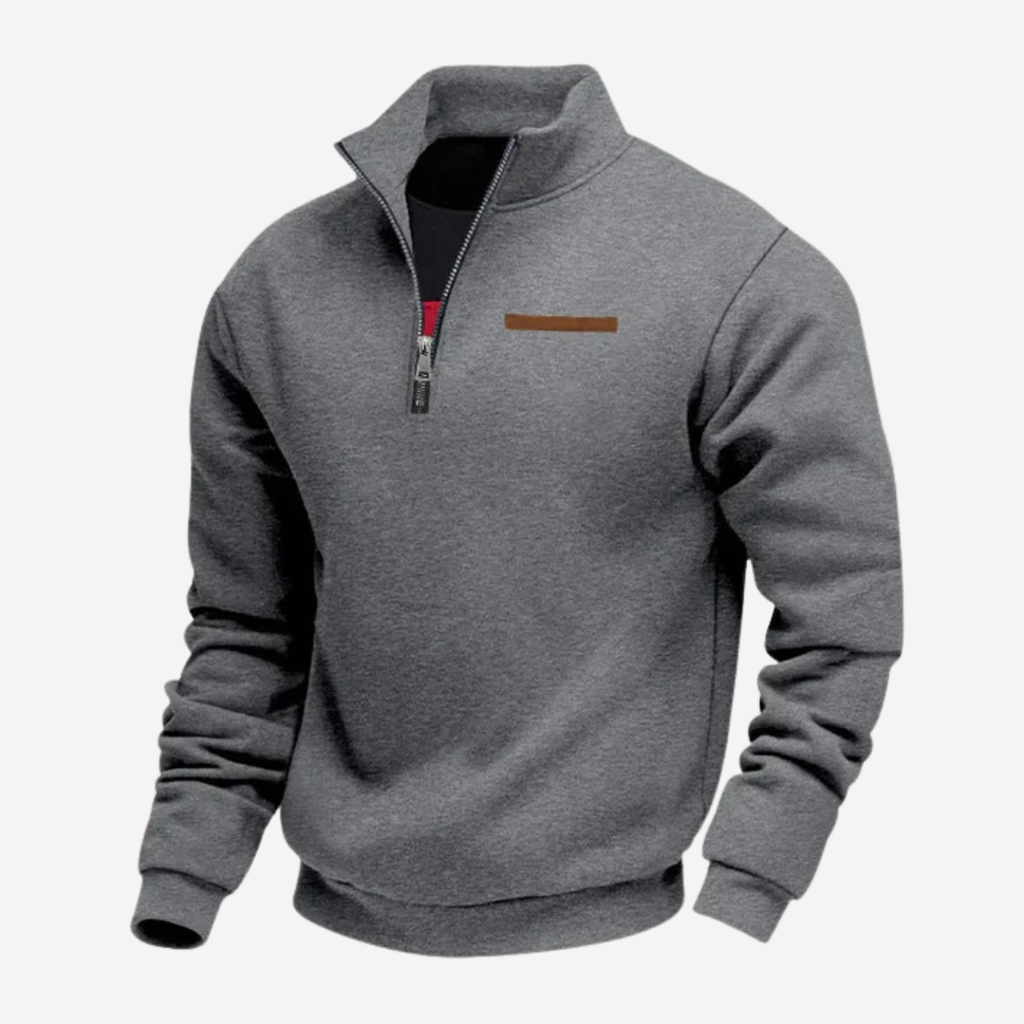 SUENTA Herren Strickpullover – Weiche Textur & Winter-Komfort Dunkelgrau
