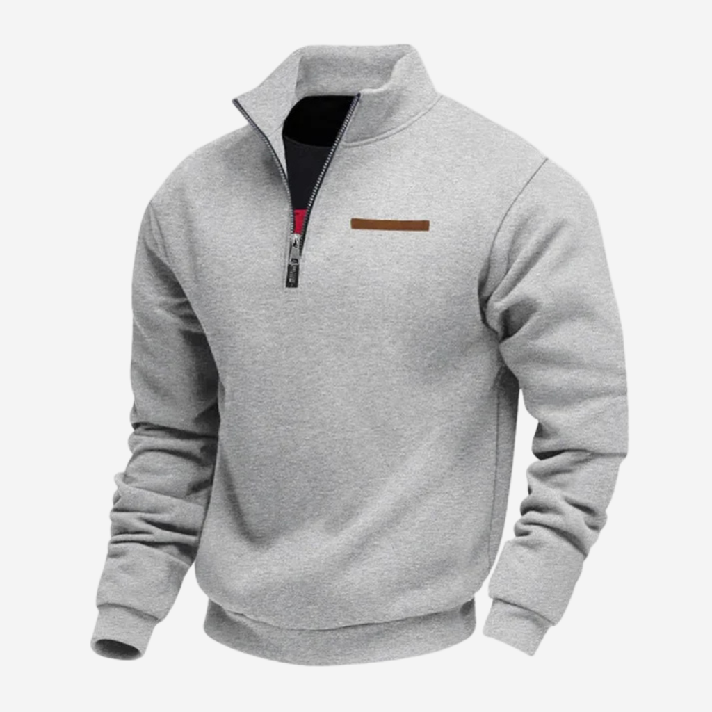 SUENTA Herren Strickpullover – Weiche Textur & Winter-Komfort Grau