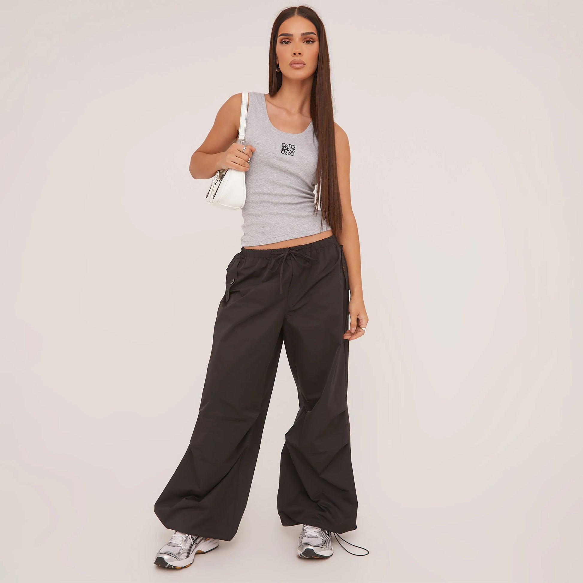 SUENTA Tanktop aus seidiger Baumwolle, minimalistisches Design, Sommer