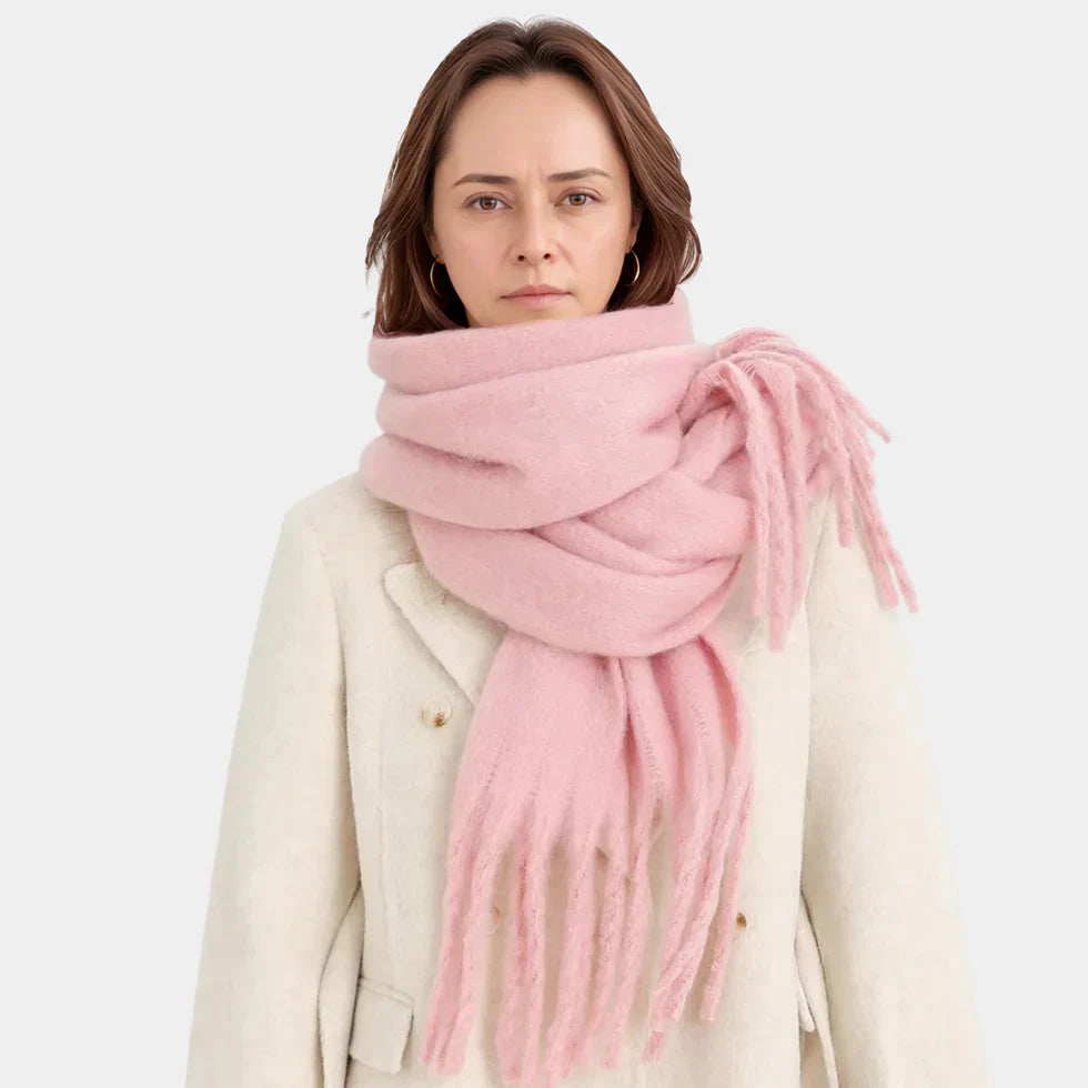 SUENTA Damen-Kaschmir-Schal Winter-Schal Aus Kaschmir Sanft Rosa Einheitsgröße