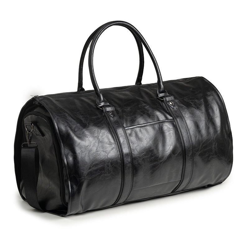 SUENTA Reisetasche Leder Mit Tragegriffe Und Verstellbarem Schultergurt