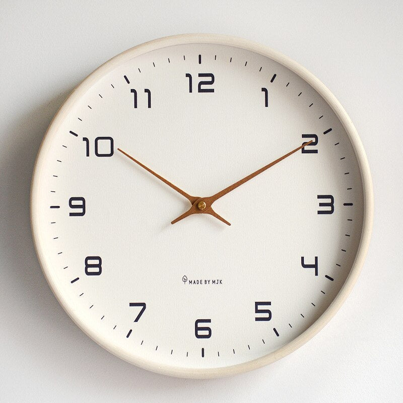 SUENTA Tidblock-Uhr Klares Design Plast 25x25 cm Stiller Quarz Creme
