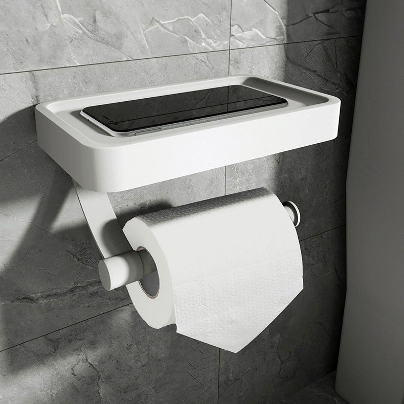 SUENTA Toilettenpapierhalter Aus Edelstahl Mit Ablage Telefon Weiß