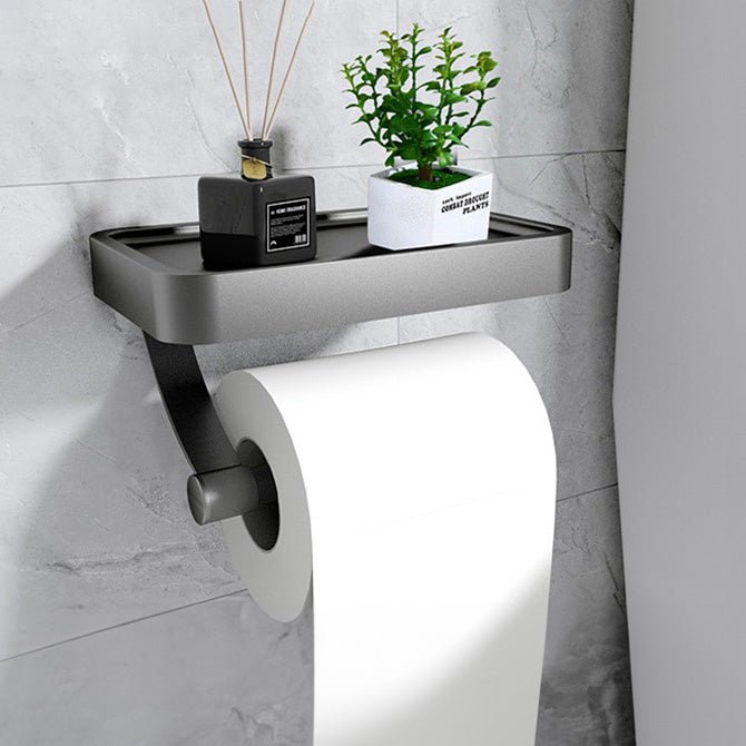 SUENTA Toilettenpapierhalter Aus Edelstahl Mit Ablage Telefon Grau