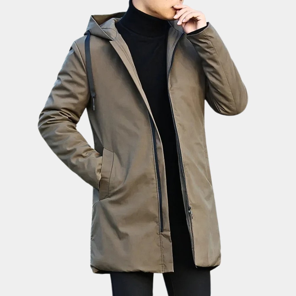 SUENTA Herren-Regenjacke Elegante Winter Stilvoll Durch Den Winter