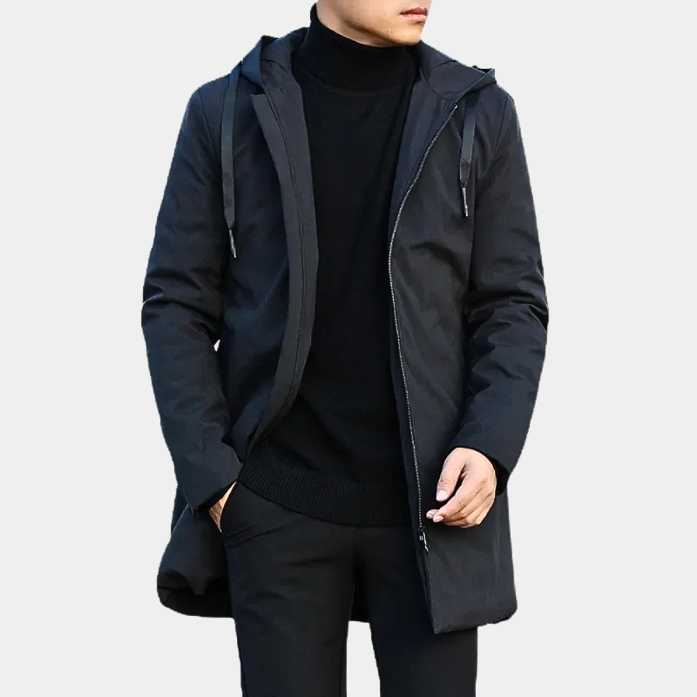 SUENTA Herren-Regenjacke Elegante Winter Stilvoll Durch Den Winter