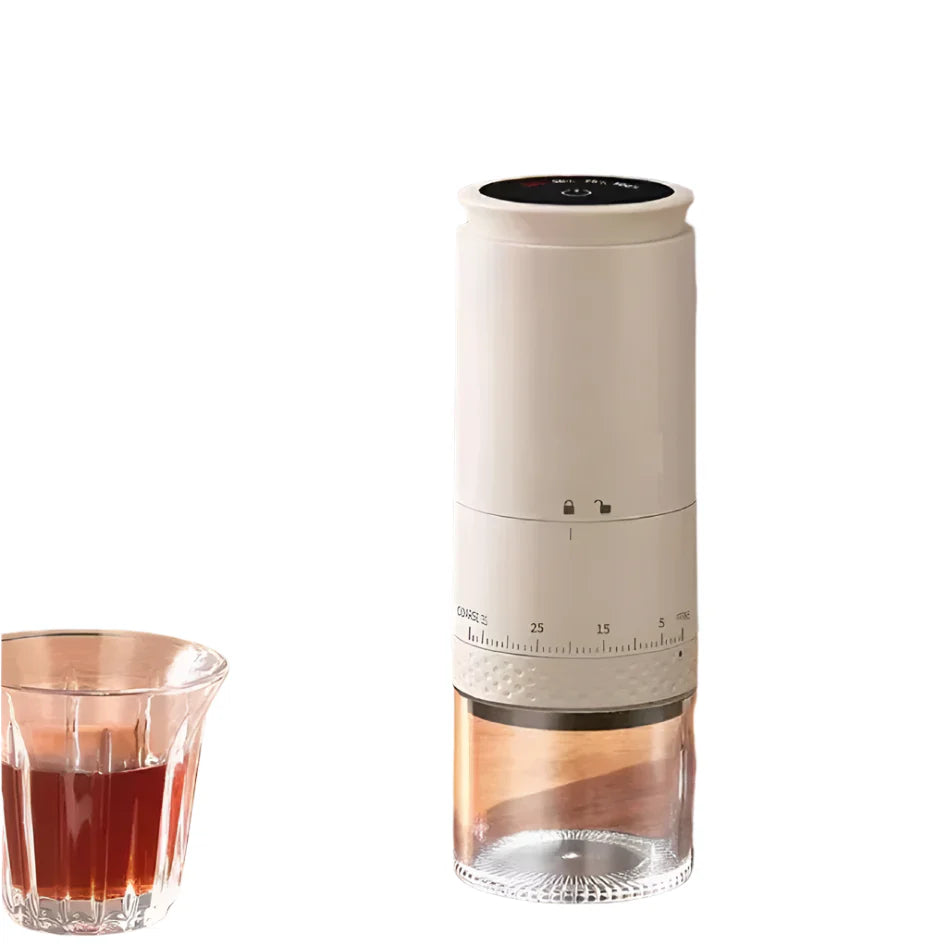 SUENTA Tragbare Elektrische Kaffeemühle mit Einstellbarem Mahlgrad