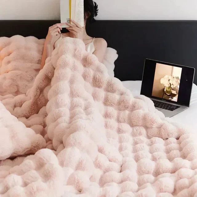 SUENTA Kuscheldecke Tragbare Flauschige Decke Aus Kunstfell