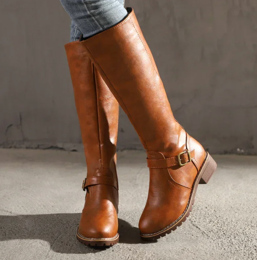 SUENTA Damenstiefel Trendige Ideal Für Jedes Wetter Geeignet Braun