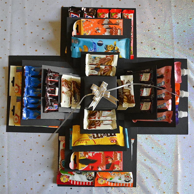 SUENTA Überraschungsbox Für Liebste Mit Gratis Schmetterlingen Schwarz